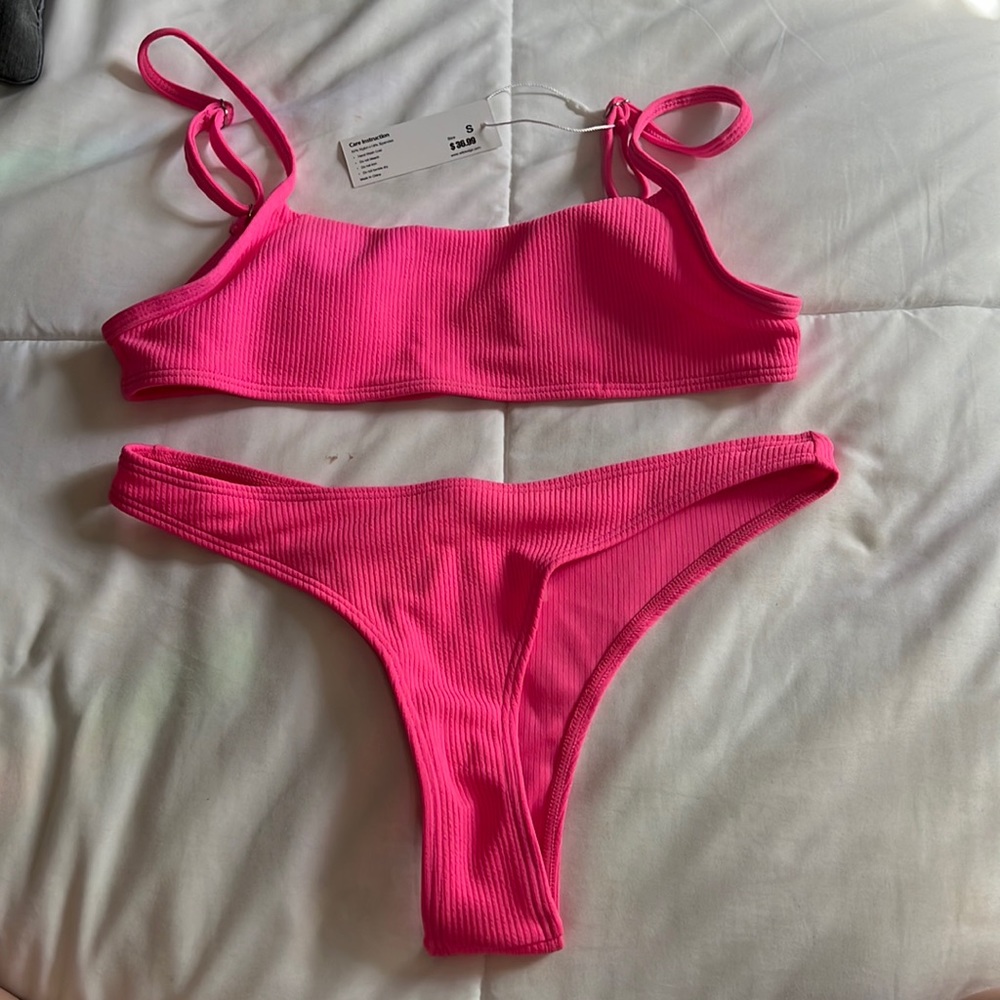 Hot Pink Adjustable Bikini